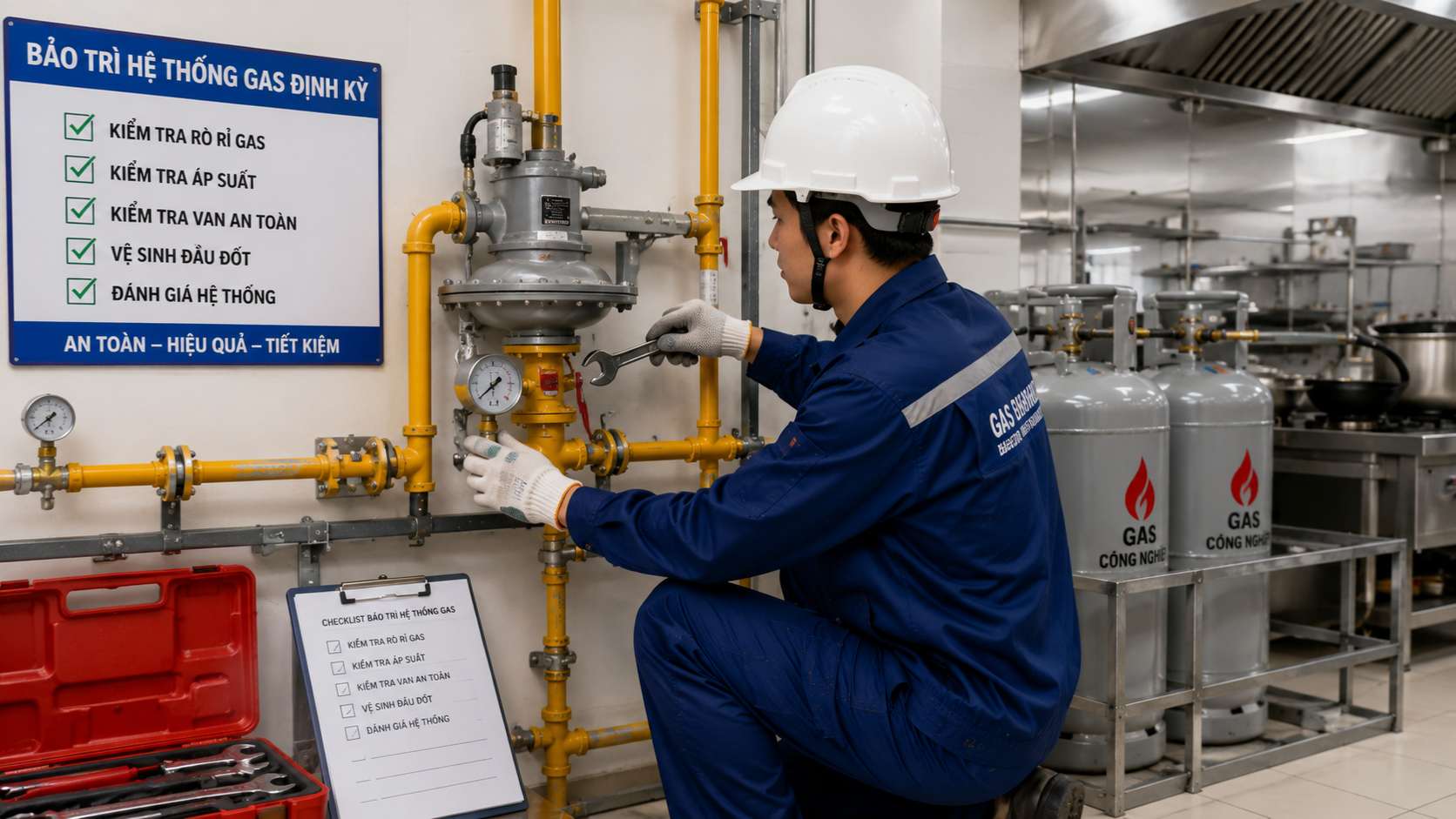 bảo trì hệ thống gas