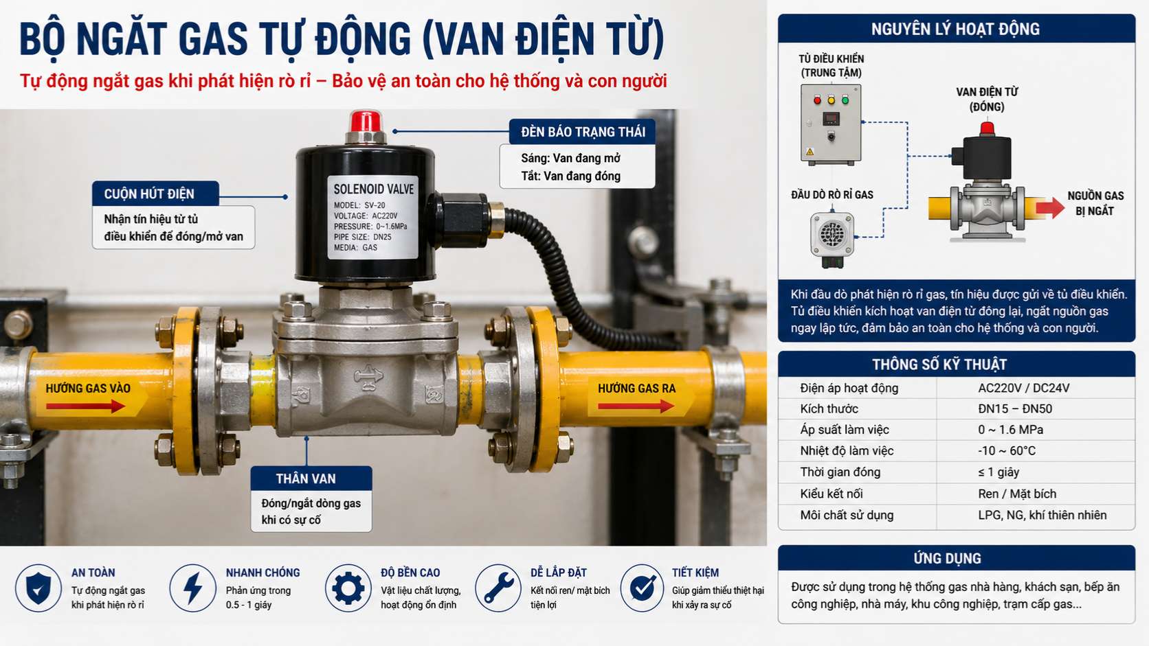 bộ ngắt gas tự động