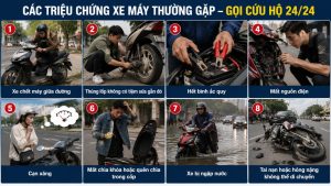 các triệu chứng xe máy hỏng giữa đường