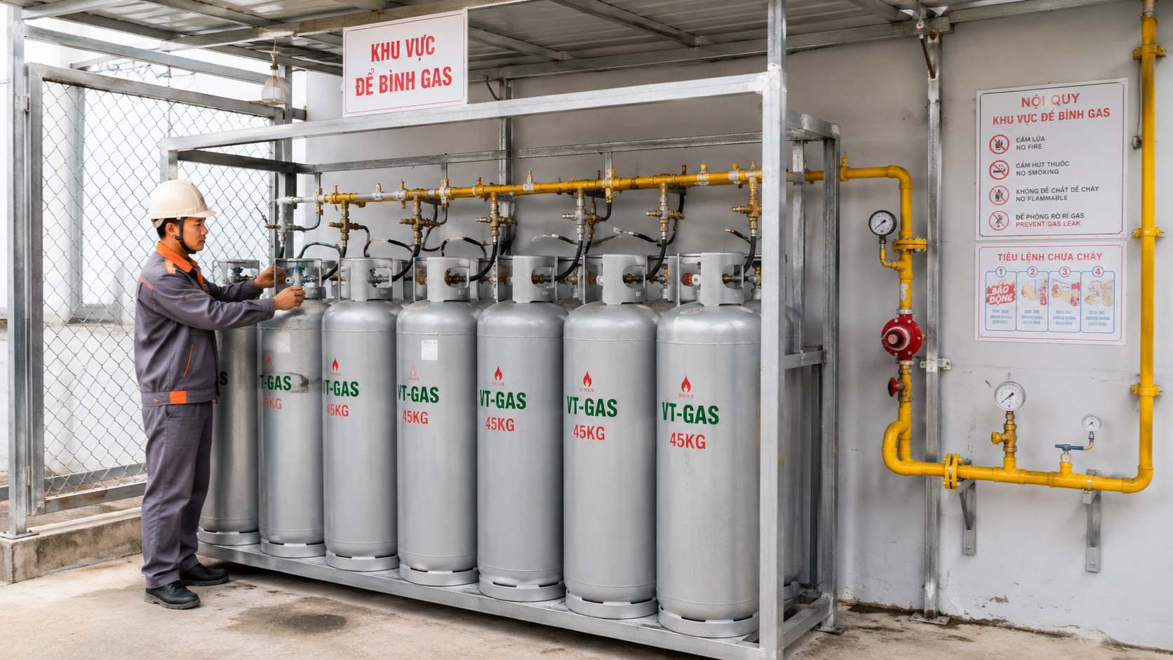 dàn bình gas công nghiệp