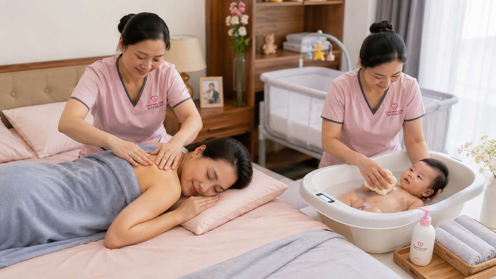 dịch vụ chăm mẹ và bé tại nhà