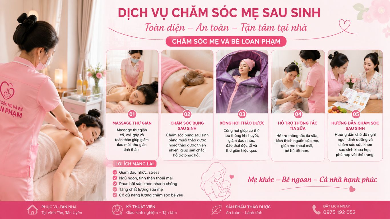 dịch vụ chăm soc mẹ và bé sau sinh