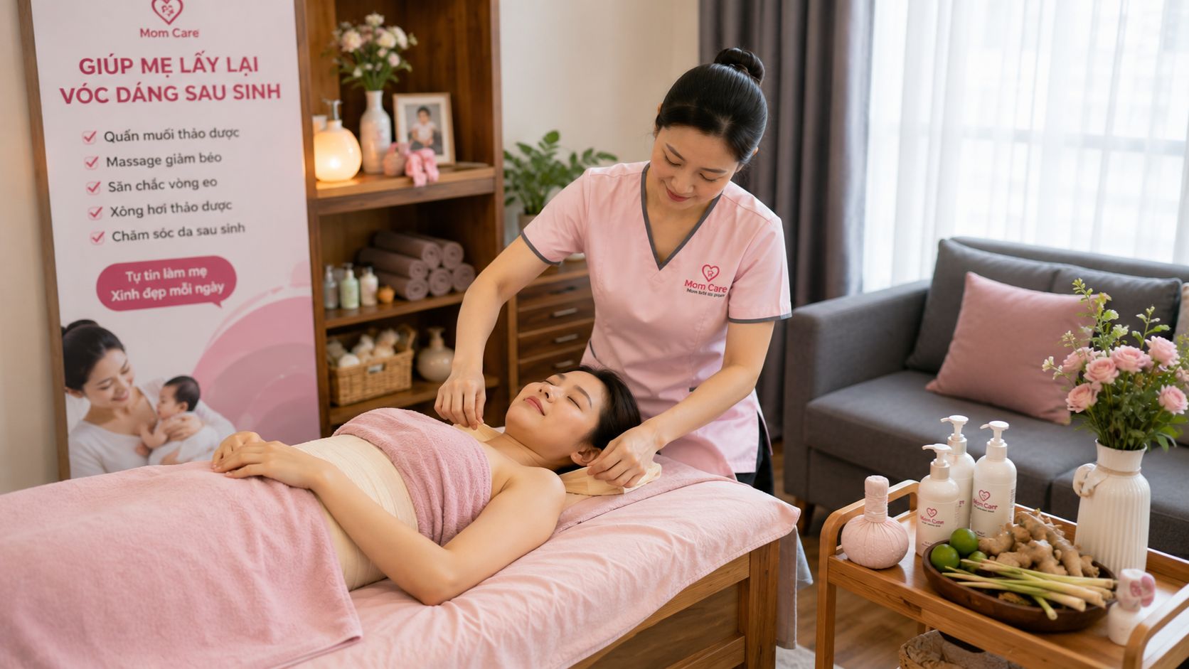 giúp mẹ lấy lại vóc dáng sau sinh 