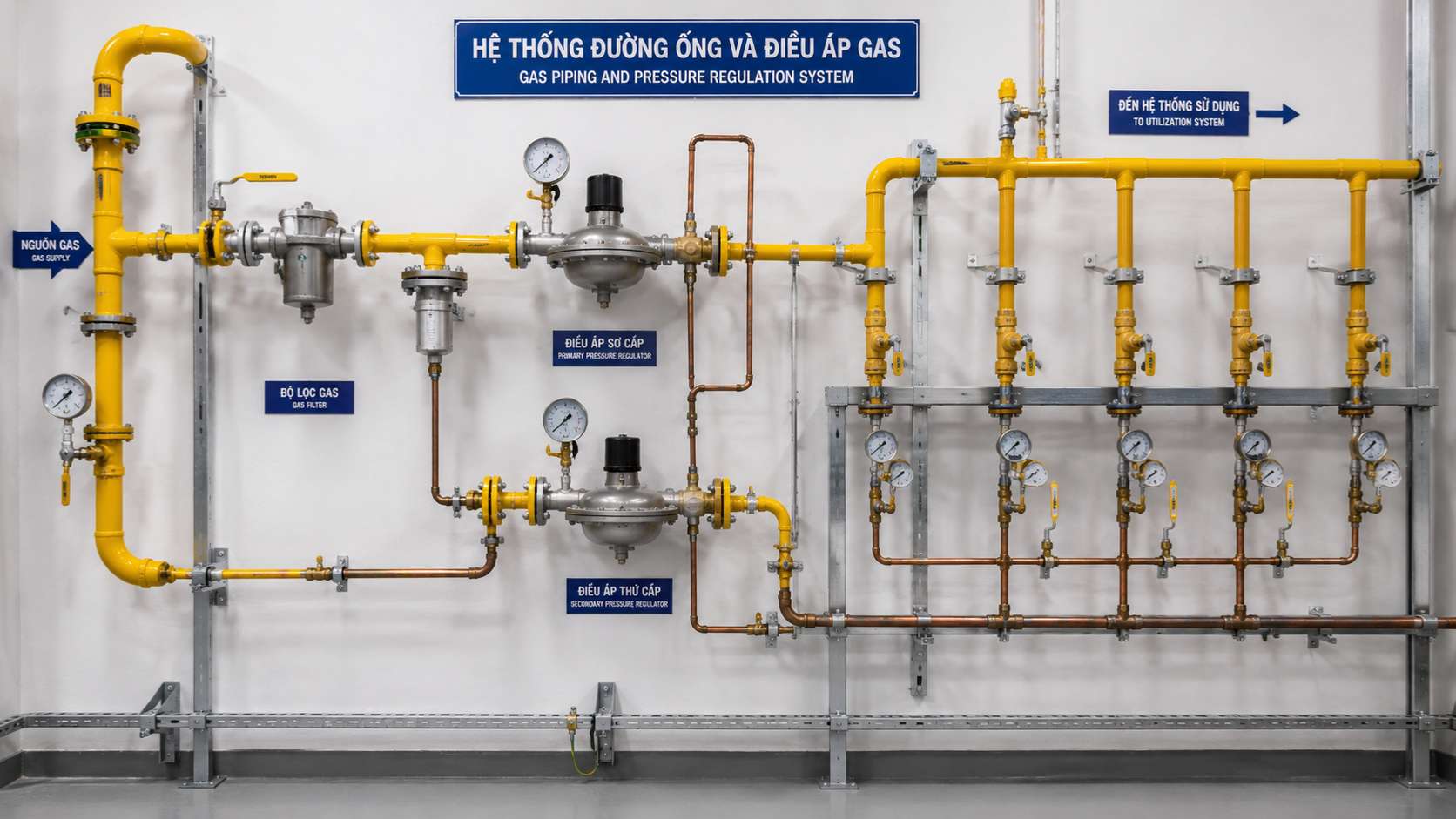 hệ thống đường ống và điều ap gas
