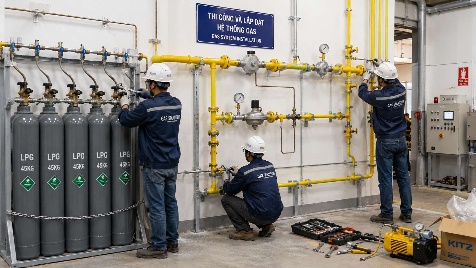 thi công và lắp đặt hệ thống gas thi công và lắp đặt hệ thống gas