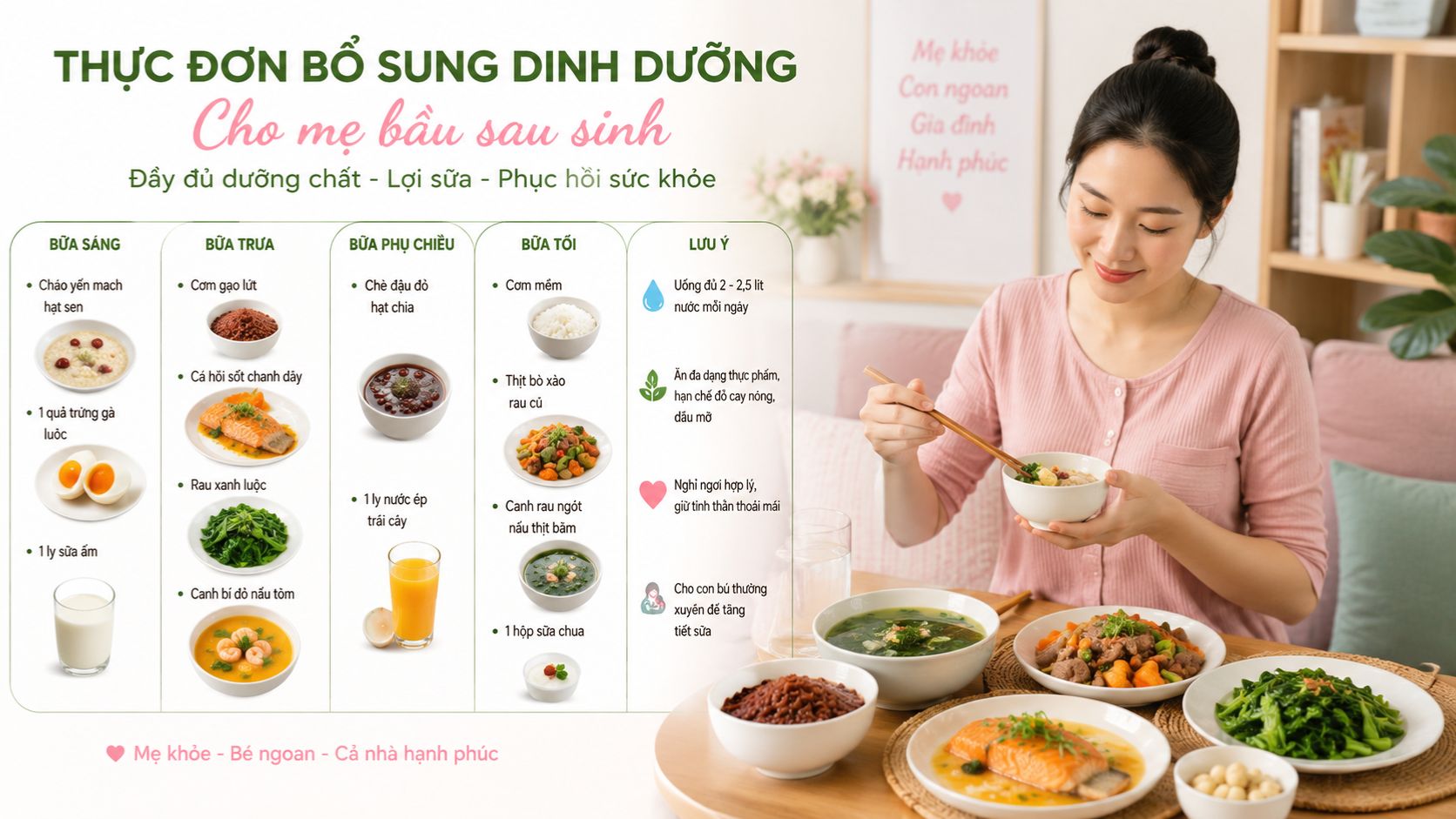 thực đơn bổ sung dinh dưỡng cho mẹ bầu thực đơn bổ sung dinh dưỡng cho mẹ bầu